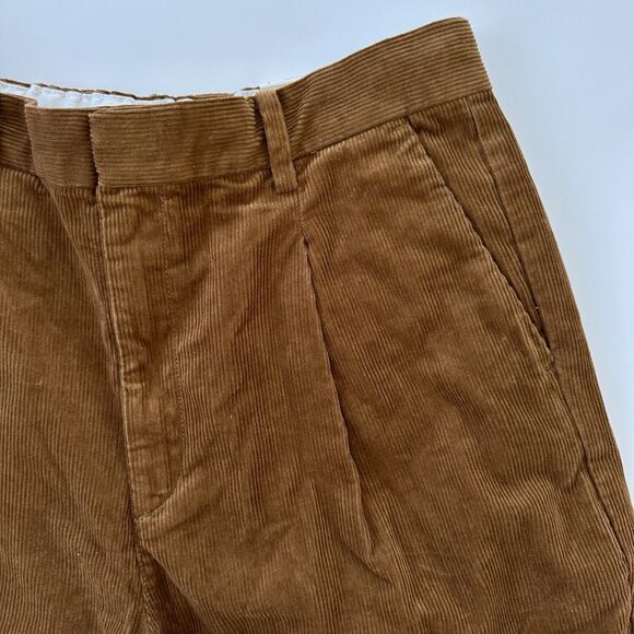 NWT MUJI Women's Kapok Corduroy Tuck Pants Made From Tree Nuts LARGE 2024 Camel - Picture 7 of 13